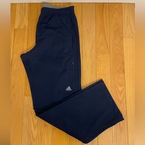 Men’s Blue adidas pants. Size large. Lightly worn.  Blue on blue color.